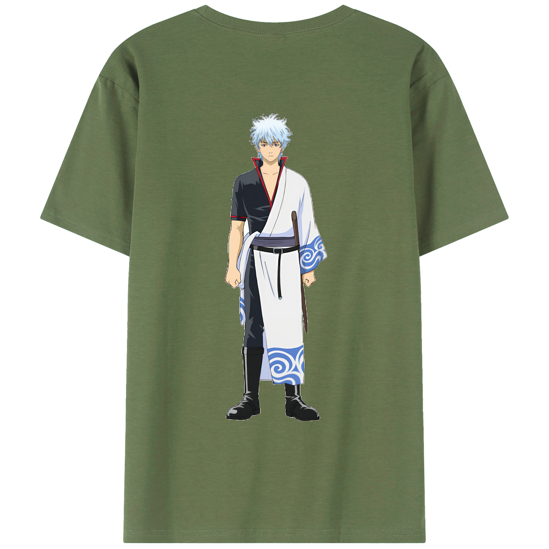 （画像用） ぎんたま 坂田銀時（さかたぎんとき） 神楽 志村新八（しむら しんぱち） GINTAMA Sakata Gintoki Kagura Shimura Shinpachi 綿100％ メンズ半袖Tシャツ（バックプリント） 通気性